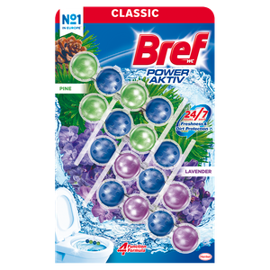 Bref Power Aktiv Pine & Lavender 4x50g WC osvježivač