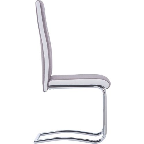 Konzolne blagovaonske stolice od tkanine 4 kom smeđe-sive slika 22