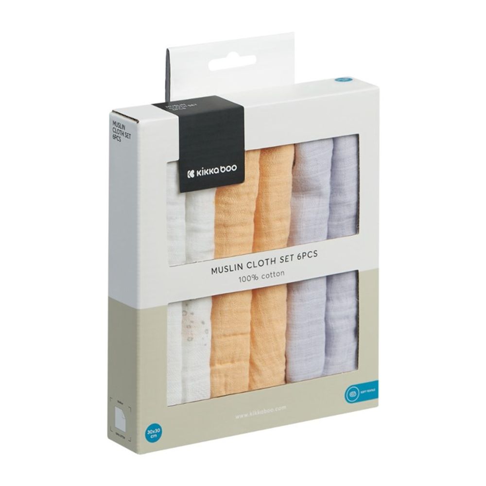 Kikka Boo Set Muslin pelena Seally Me 30x30cm, 6kom slika 1
