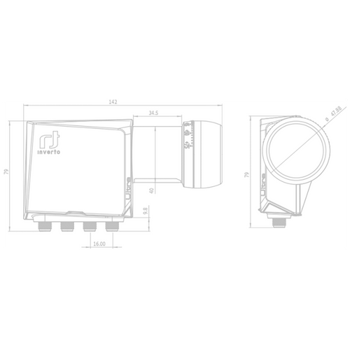 Inverto LNB Quattro, šum 0,2 dB, Ultra, DVB-S2 ( HD - UHD ) - IDLT-QTL412-ULTRA-OPN slika 2