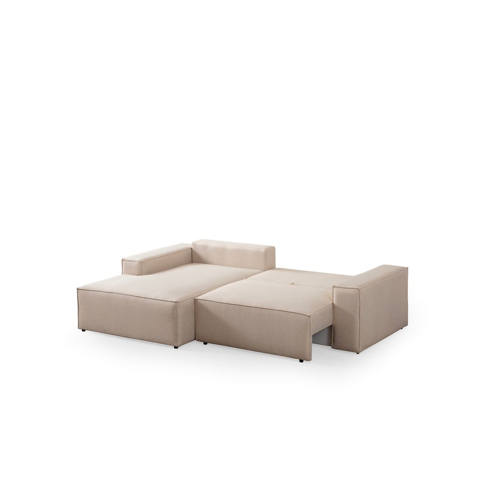 Pırlo Corner Left - Ecru Ugao Sofa na Razvlačenje slika 11