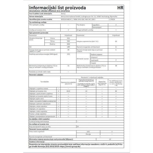 Amica vinski hladnjak WCB1K54B24.1 ( 1179026 ) slika 3