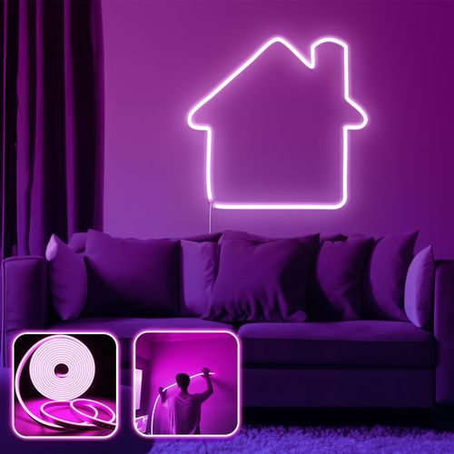 Opviq Dekorativna zidna led rasvjeta Home - Medium - Pink slika 1