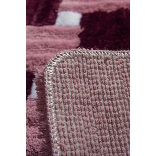 Piazza - Purple Multicolor Acrylic Bathmat Set (2 Pieces) slika 4