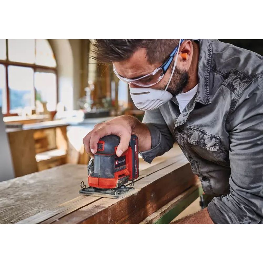 Einhell PXC aku jednoručna vibraciona brusilica TE-OS 18/113 Li Solo + Baterija 2.5 Ah i punjač slika 3