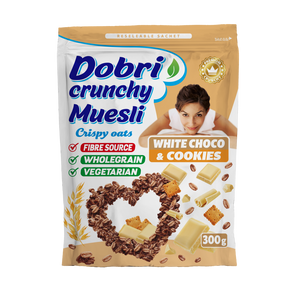 Dobri muesli sa bijelom čokoladom i keksom 300g