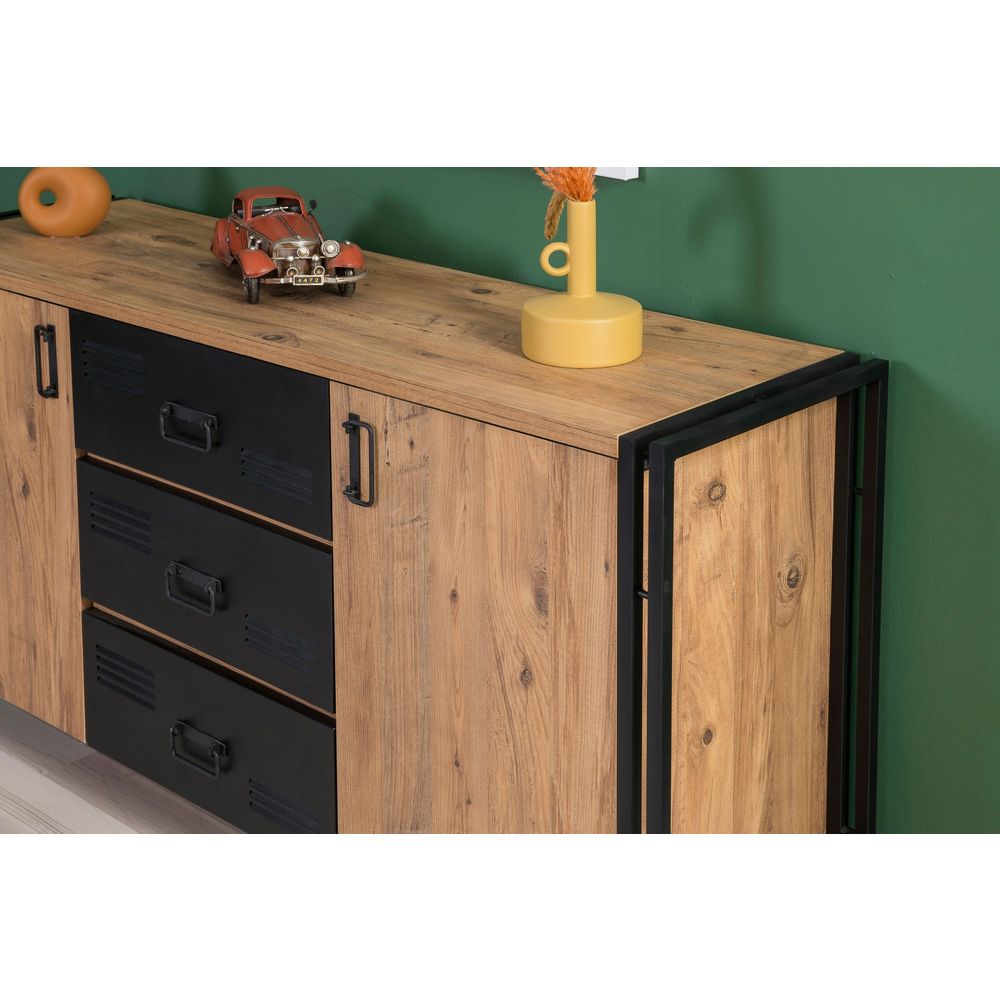 Cosmo Takım 26 Atlantic Pine Crni Set Namještaja za Dnevni Boravak slika 3
