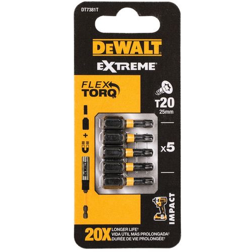 DEWALT NASTAVAK  TORX 20x5 25mm IR TORSSION  ZA UDAR. VIJ. DT7381T slika 1