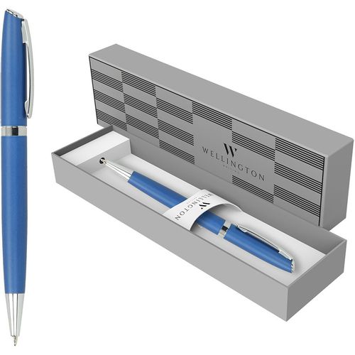 Set pisaći Toledo Wellington kemijska olovka u poklon kutiji plava slika 1