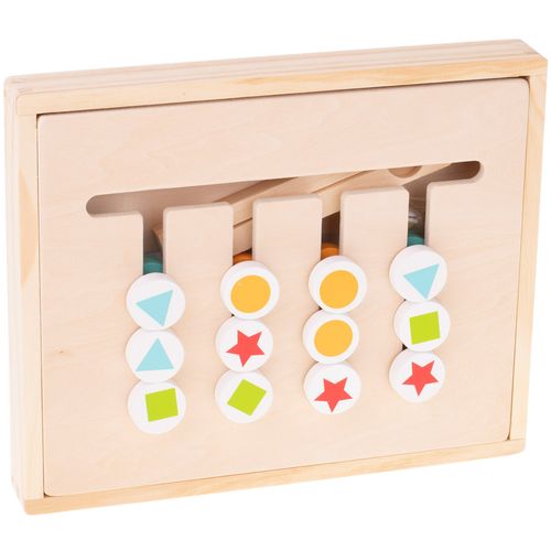 Montessori drvena edukativna igračka, šareni oblici slika 5