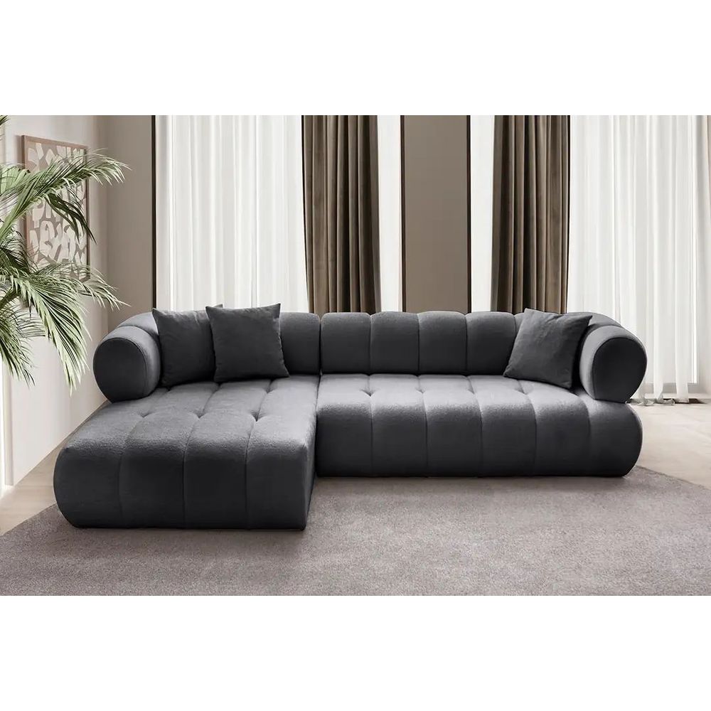 Ugaona Sofa Petra Lijeva - Tamno Siva slika 2