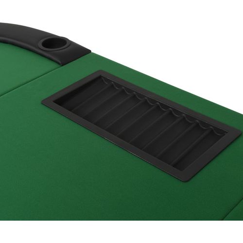 Sklopivi trodijelni stol za poker za 9 igrača ovalni zeleni slika 33