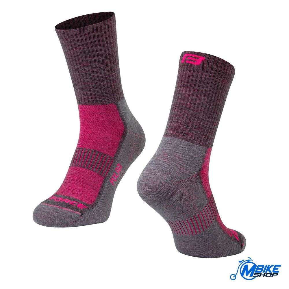 Force Čarape Polar Grey/Pink slika 1