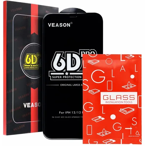 Kaljeno staklo 6D Pro Veason Glass - za Iphone 12 / 12 Pro crno slika 3