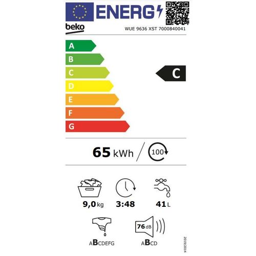 Beko WUE 9636 XST veš mašina, 9 kg, 1200 rpm, ProSmart™ Inverter Motor,  SteamCure™,  HomeWhiz®,  dubina 55 cm slika 4