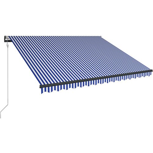 Tenda sa senzorom za vjetar LED 300 x 250 cm plavo-bijela slika 53