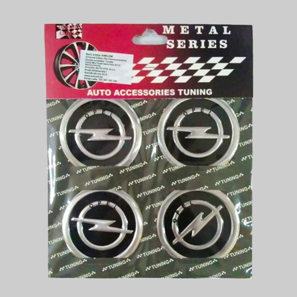 Amblemi Silikonski Crni 4/1 Fi60Mm za Opel slika 1