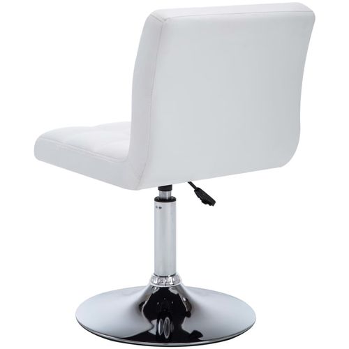 Blagovaonske stolice od umjetne kože okretne 6 kom bijele slika 15