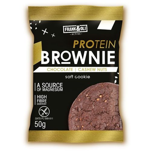 Frank&oli bezglutenski proteinski Brownie čokolada - indijski oraščić, 50g slika 1