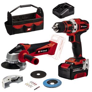 EINHELL Expert set aku bušilice i brusilice Power X-Change TE-TK 18/2 Li Kit (CD+AG)