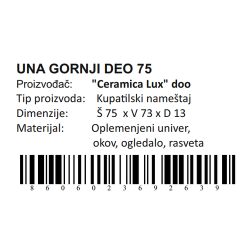 Ceramica lux   Una gornji deo 75 300263 slika 7