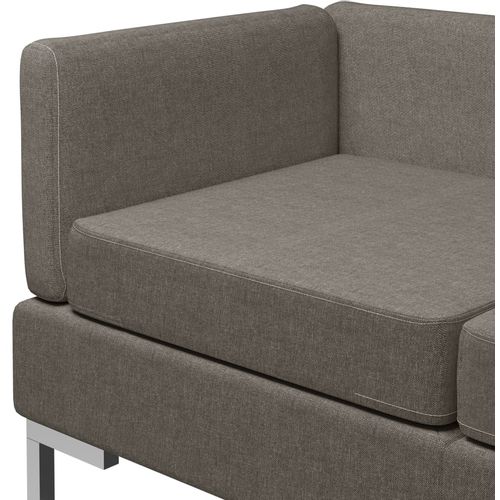 2-dijelni set sofa od tkanine smeđe-sivi slika 35