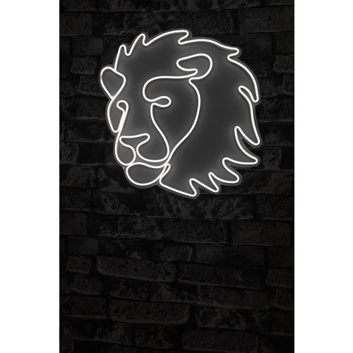 Wallity Ukrasna plastična LED rasvjeta, Lion - White slika 10