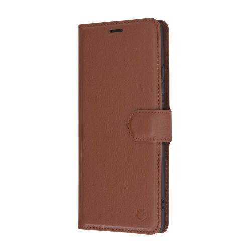 Techsuit Leather Folio preklopna maska za Motorola Edge 50 Ultra – smeđa slika 1