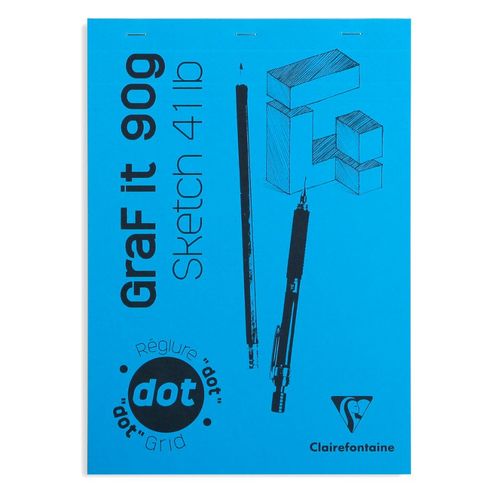 Clairefontaine blok Graf it za suhu tehniku A4 90gr, mix boja, dotpad (točkice) slika 3