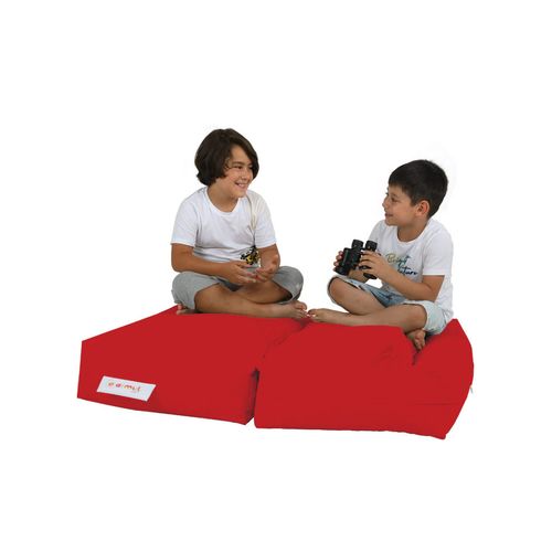 Atelier Del Sofa Vreća za sjedenje, Kids Double Seat Pouf - Red slika 5