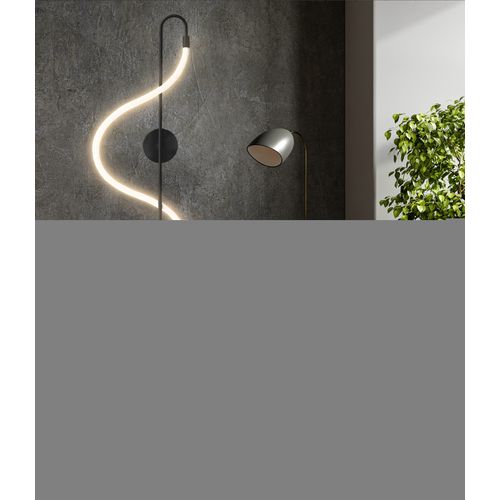 TOOLIGHT APP857-W Duga crna LED zidna svjetiljka slika 6