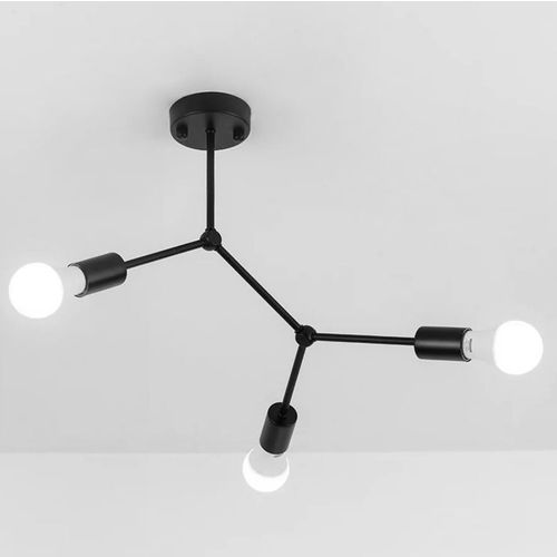 TOOLIGHT CLASSIC BLACK STROPNA SVJETILKA METAL LOFT APP736-3C crna slika 7