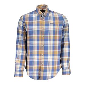 NAPAPIJRI MEN'S BLUE LONG SLEEVE SHIRT