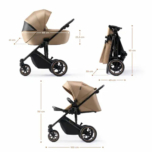 Kinderkraft dječja kolica Prime 2 2u1, Sandrose Beige slika 7