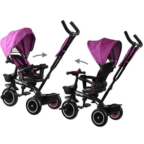 Tricikl Tiny bike 3 u 1 - Roza slika 2