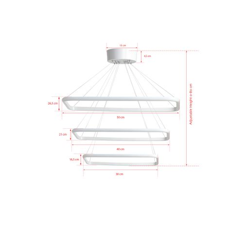 Luster Beli LIG04280205D sa LED Tehnologijom slika 5