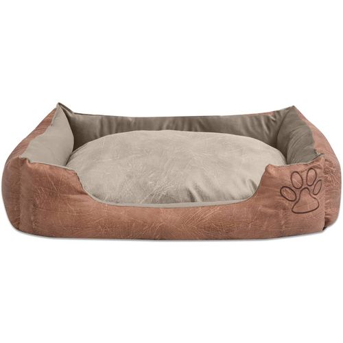 Krevet za pse s jastukom PU umjetna koža veličina XXL Bež slika 19
