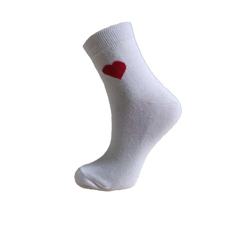 SOCKS BMD Ženska sokna My Pleasure art. 043 vel. 35-38 bela crveno srce slika 1