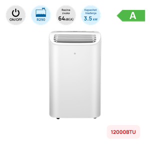 Prijenosna klima Chigo 12000BTU, 3.5kW, A, R290, bijela