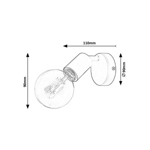 Rabalux Lamar, metal spot , E27 1xMAX 40W, mat crna slika 2