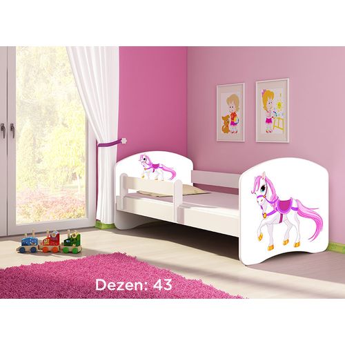 Deciji krevet ACMA II 140x70 + dusek 6 cm WHITE43 slika 1