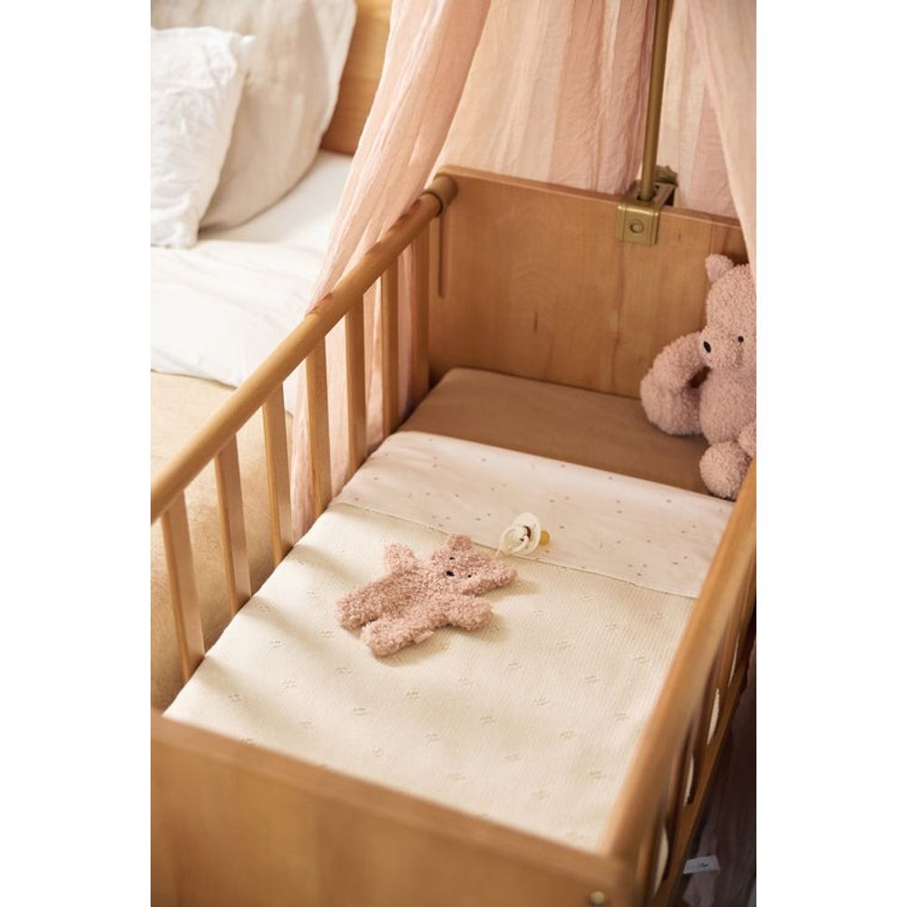Jollein Tješilica sa trakom za dudu Teddy Bear, Wild Rose slika 5