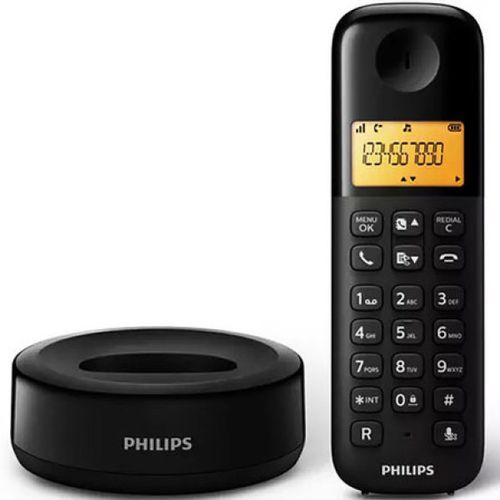 Fiksni bezicni telefon Philips D160 Ekran 1.6inc, Black slika 1