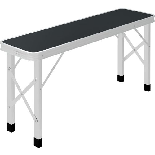 Sklopivi stol za kampiranje s 2 klupe aluminijski sivi slika 20