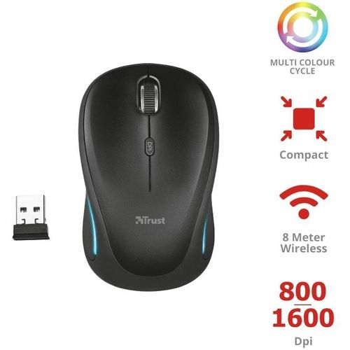 Trust YVI FX WIRELESS MOUSE BLACK (22333) slika 3