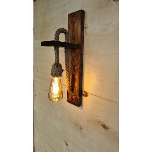 Zidna Lampa od Punog Bora 'Ahşap Aplik 23 Walnut' slika 4