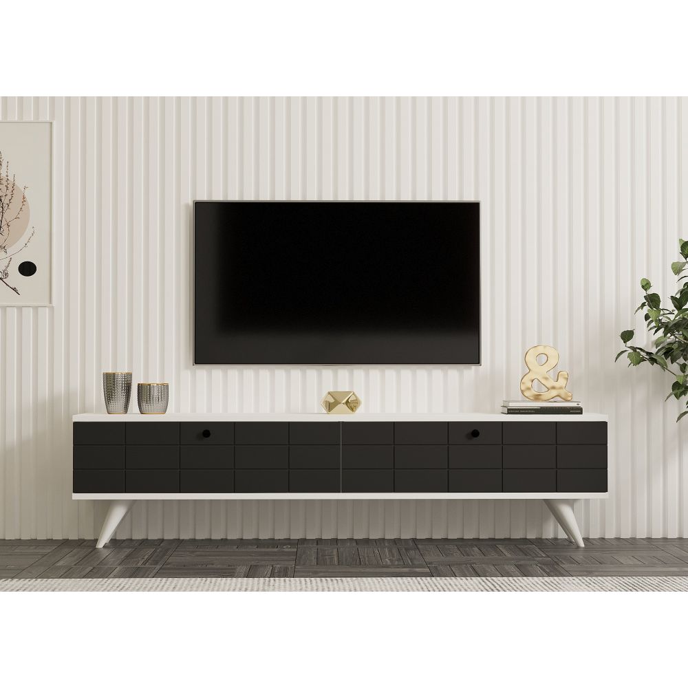 Alberi - TV Stalak u Antracitnoj i Bijeloj Boji slika 3