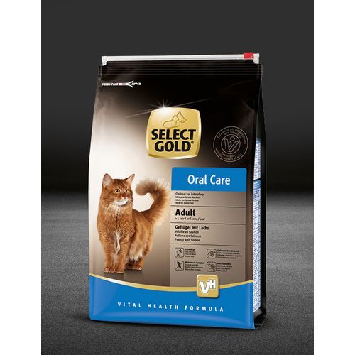 Select Gold Cat Oral Care Adult, živina sa lososom 400 g KRATAK ROK 1+1 GRATIS slika 1