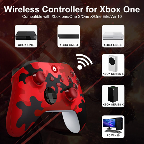 Joypad WIFI kontroler za XBOX One, XBOX X series, PC Windows, PS 3 army crvena slika 4