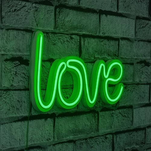 Wallity Ukrasna plastična LED rasvjeta, Love - Green slika 9